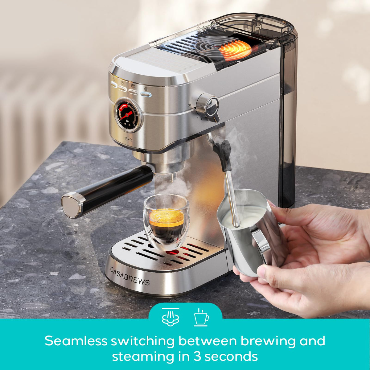 Espresso Machine with Steam Wand H6935
