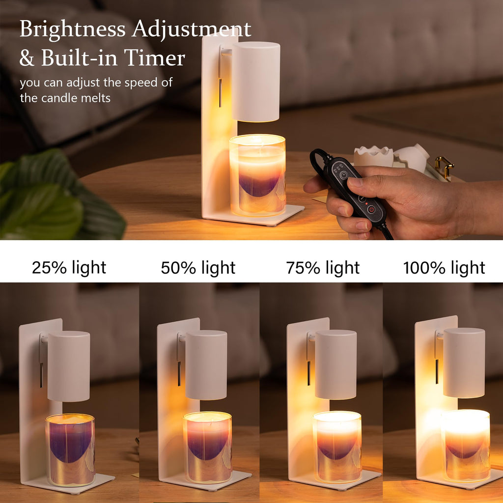 White Candle Warmer Lamp with Timer H142