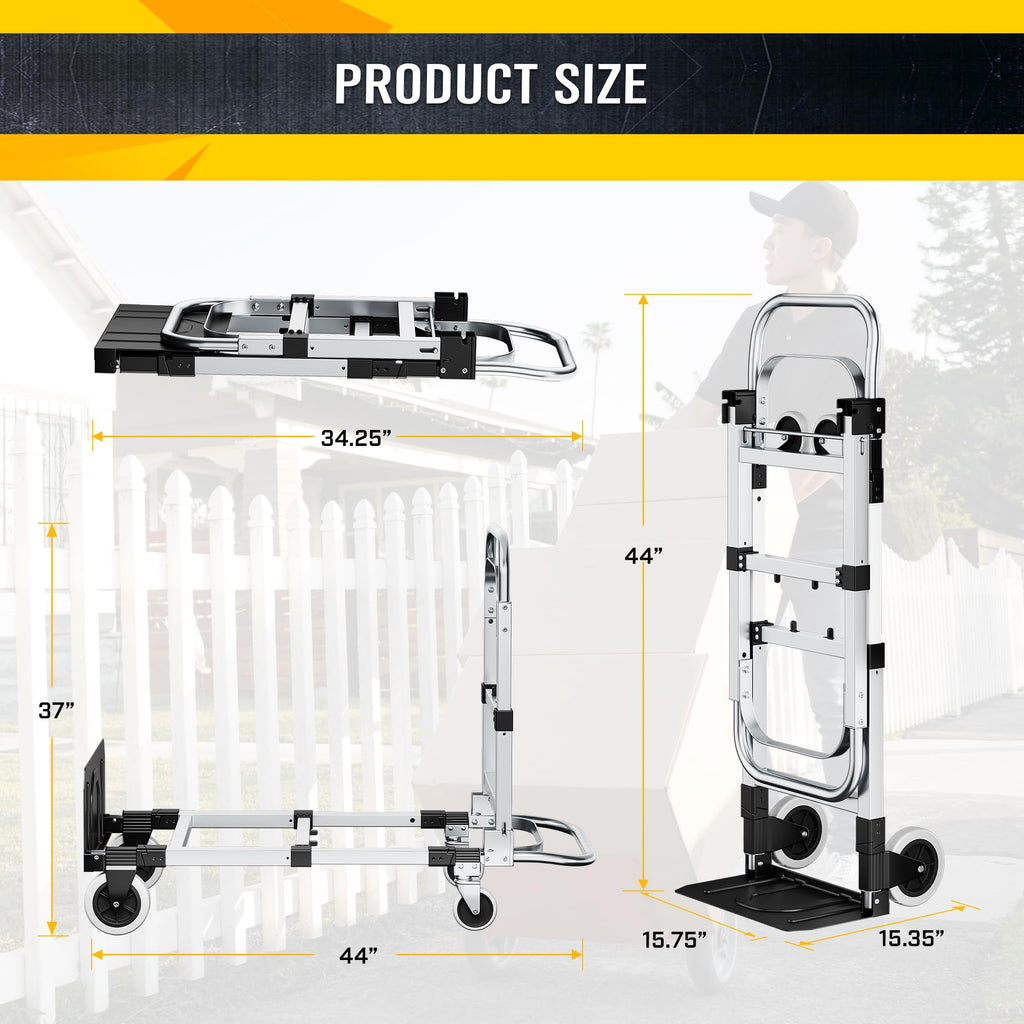 600lbs 3 in 1 Folding Hand Truck Dolly J2693