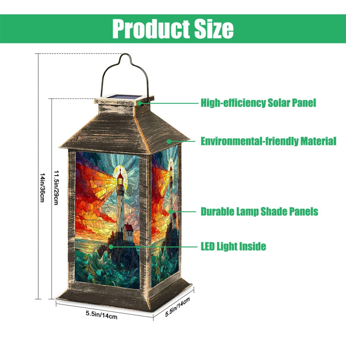 Waterproof Solar Powered Hanging Lantern G17237