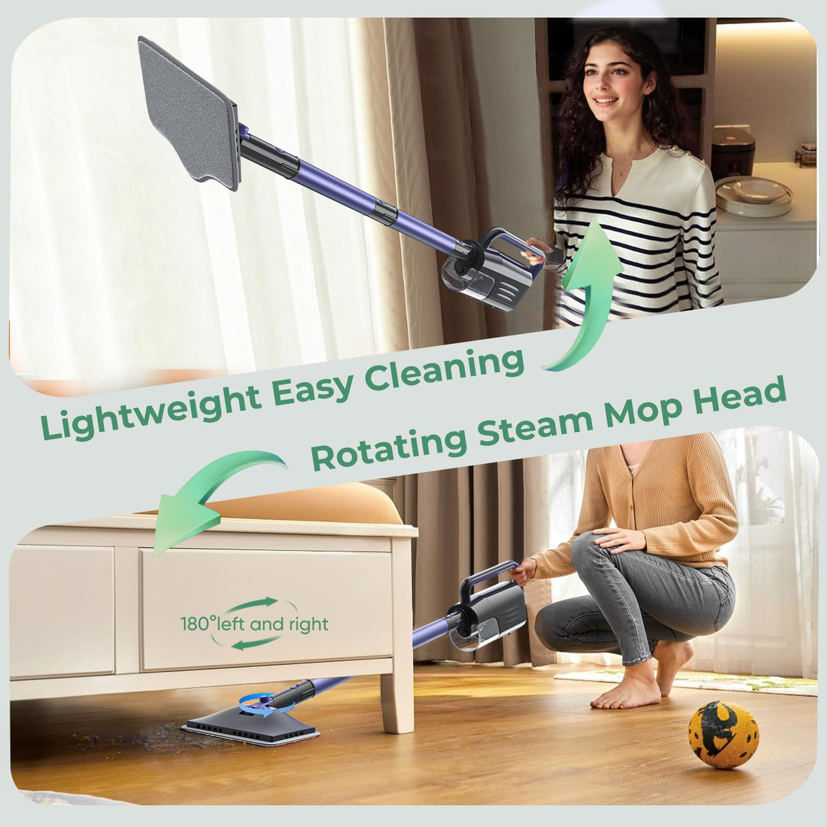 Steam Mop with 400ML Water Tank 6-in-1 Accessories U39579