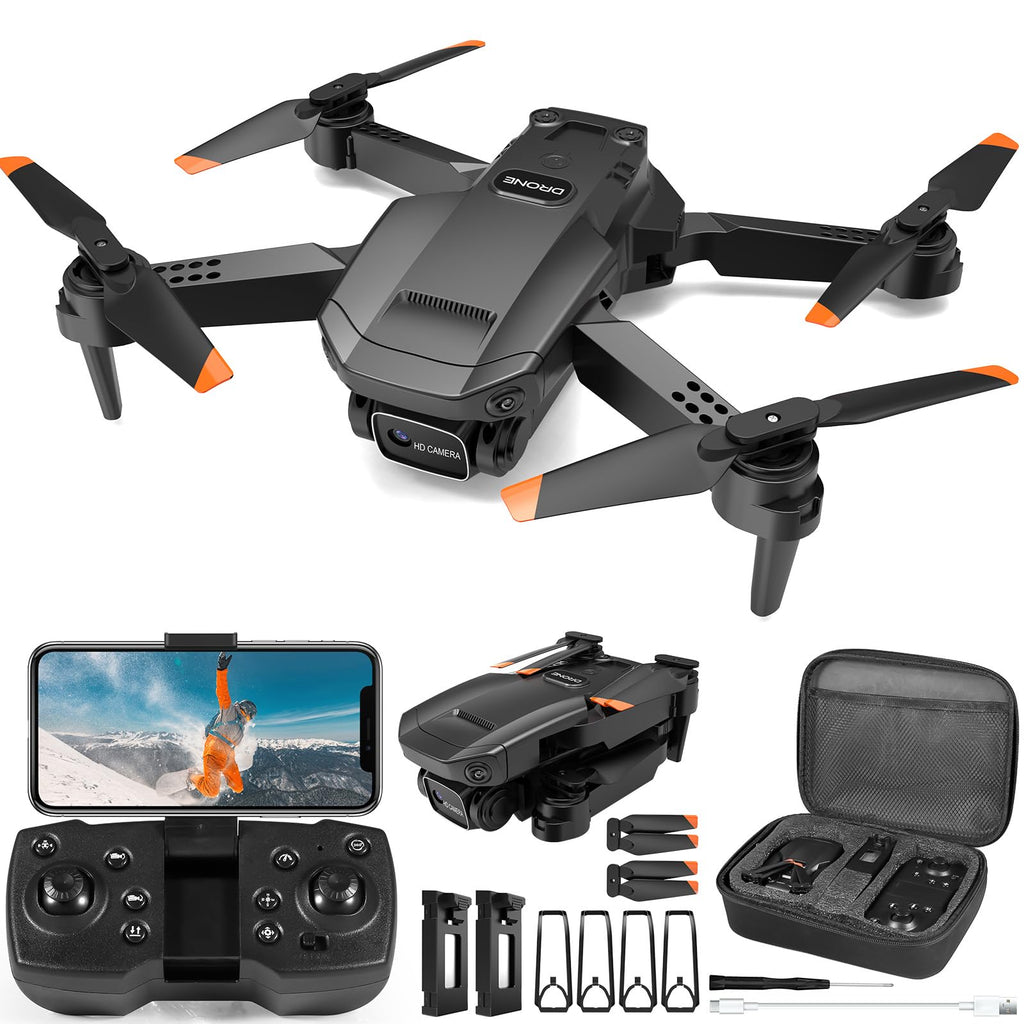 1080P HD Foldable Mini RC Drone with Camera, 2 Batteries U1720