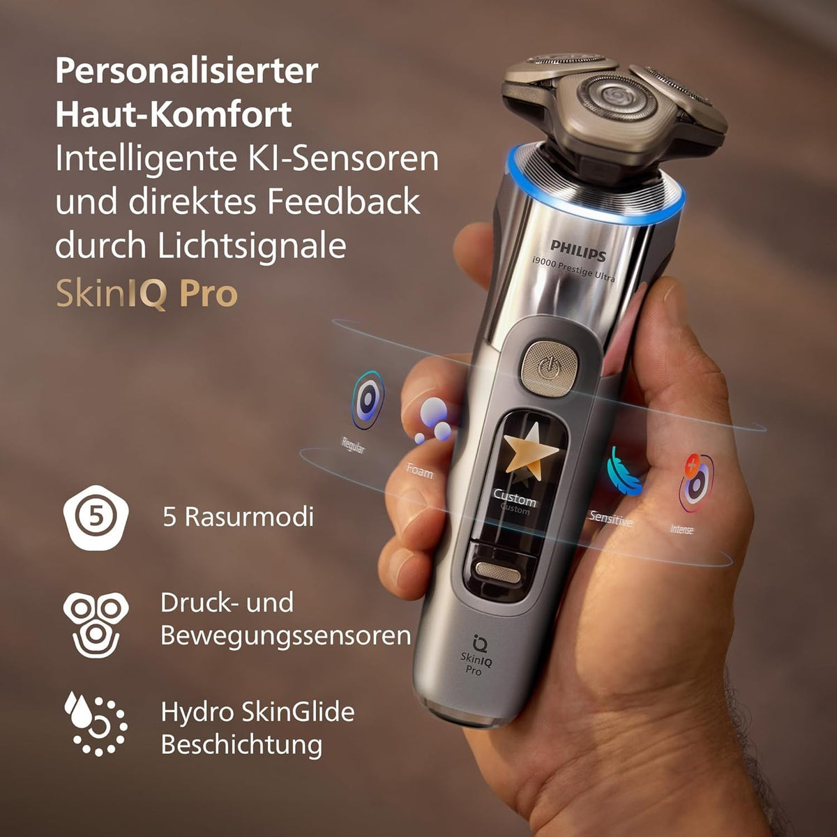 Electric Shaver Wet and Dry Razor with Trimmer Attachment Y9074