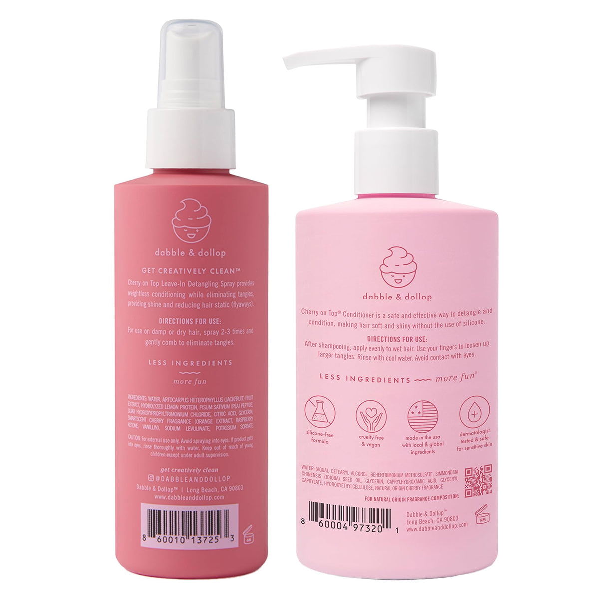 Kids Hair Conditioner & Leave-In Detangler Spray 2-Pack P259