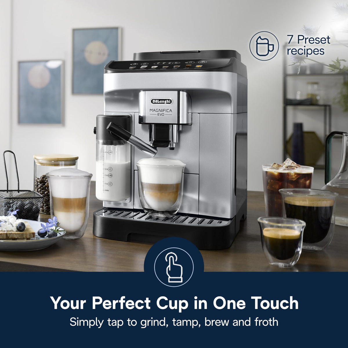 Automatic Espresso Machine with Milk Frother J816