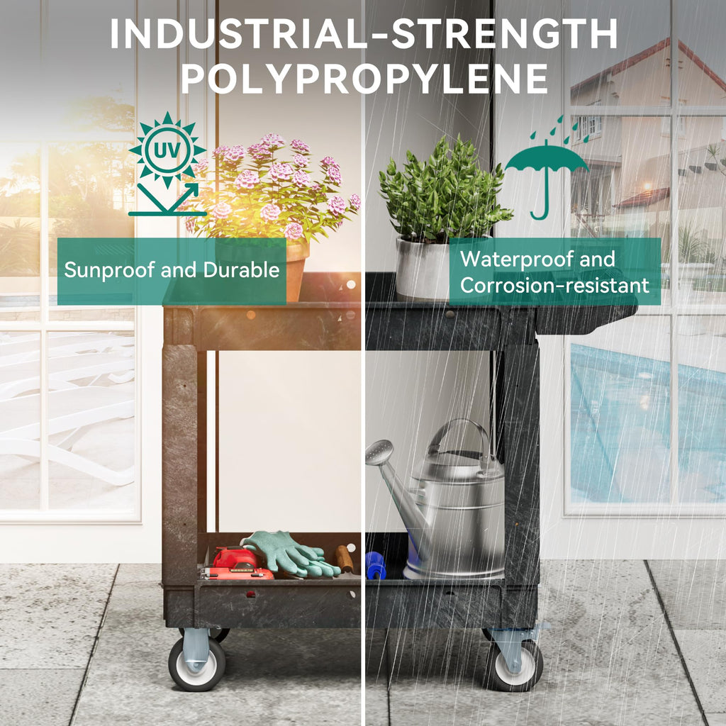 Black Utility Cart on Wheels G394816