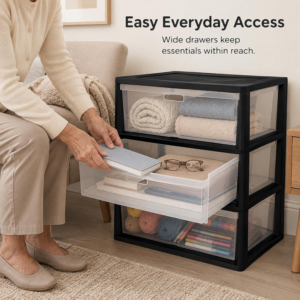 3 Drawer Plastic Storage Cart D9457