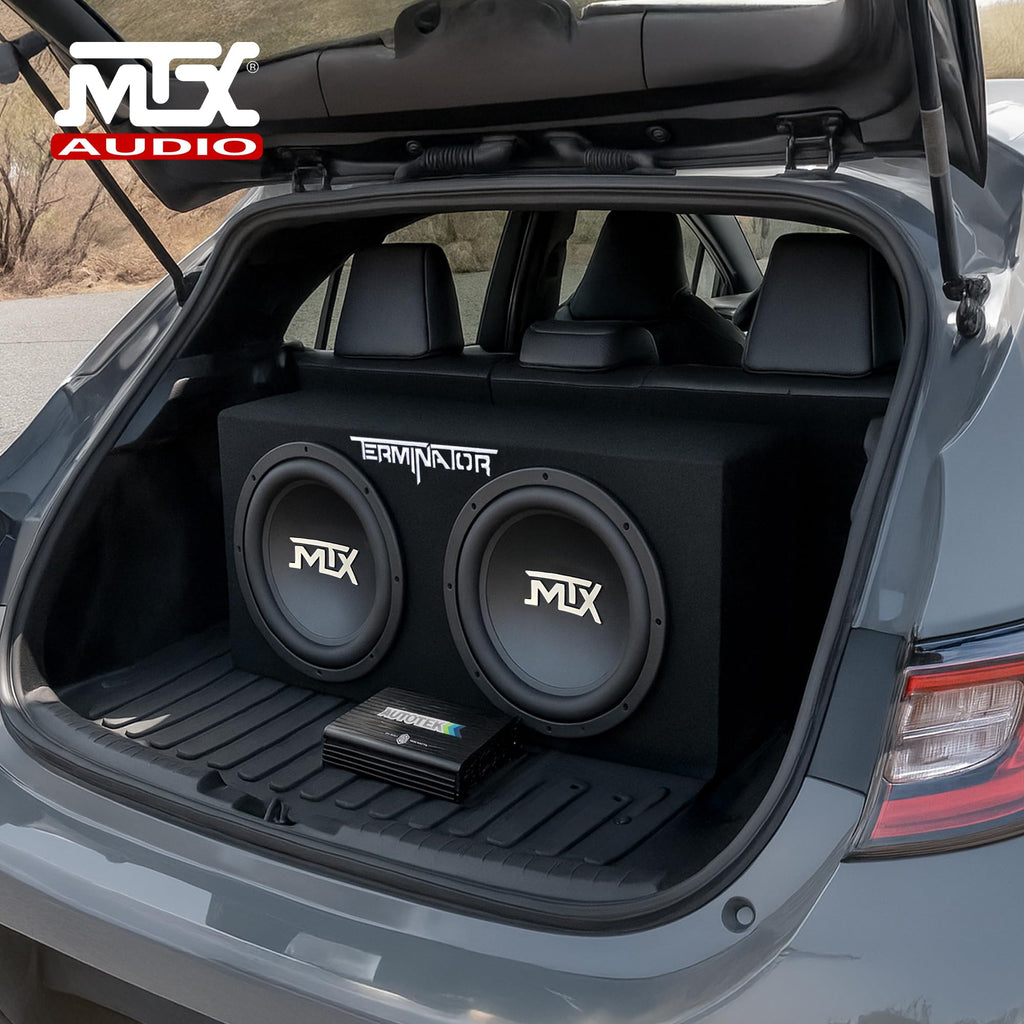 12" Subwoofer Box, Mono Amp & 4 Gauge Wiring Kit I2051