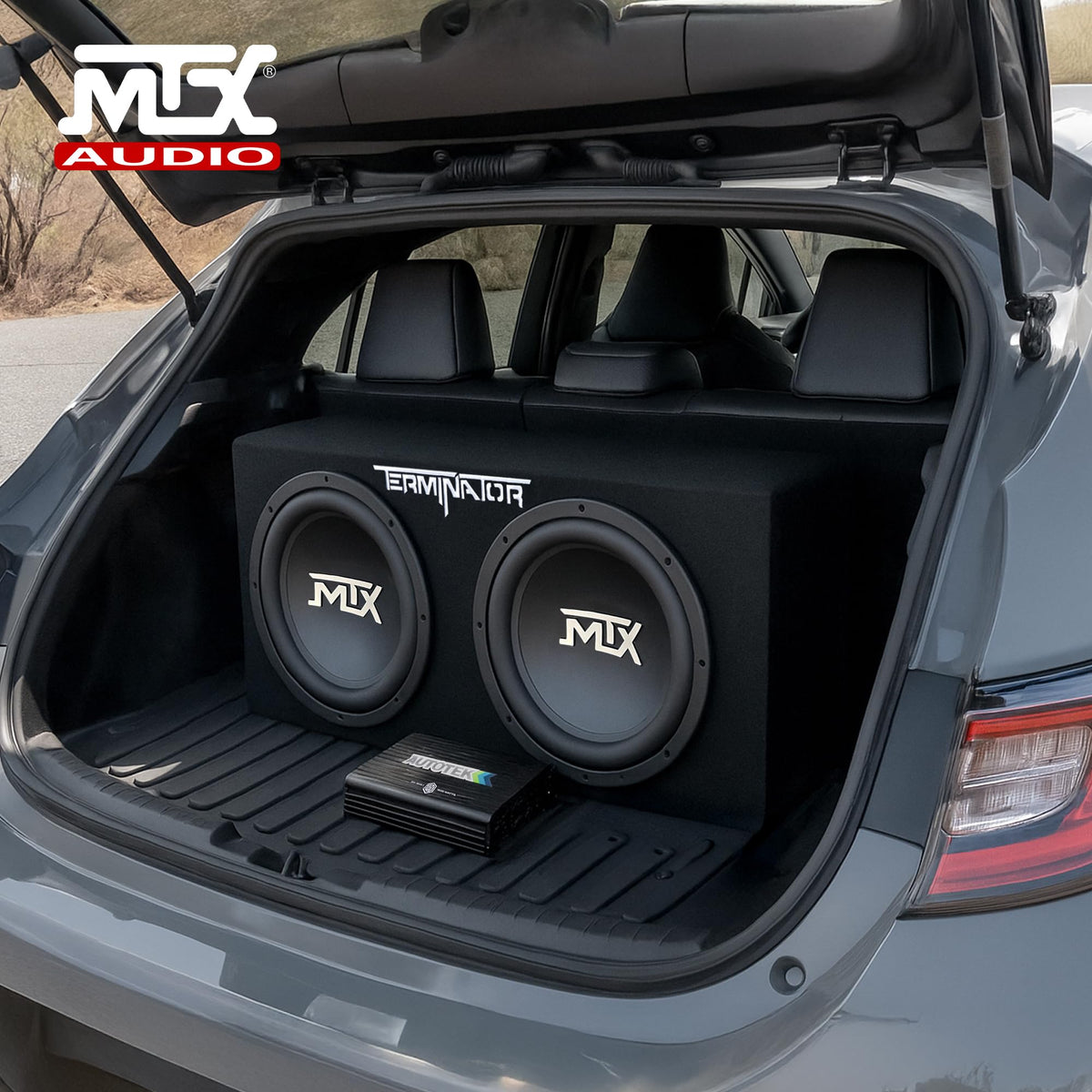 12" Subwoofer Box, Mono Amp & 4 Gauge Wiring Kit I2051