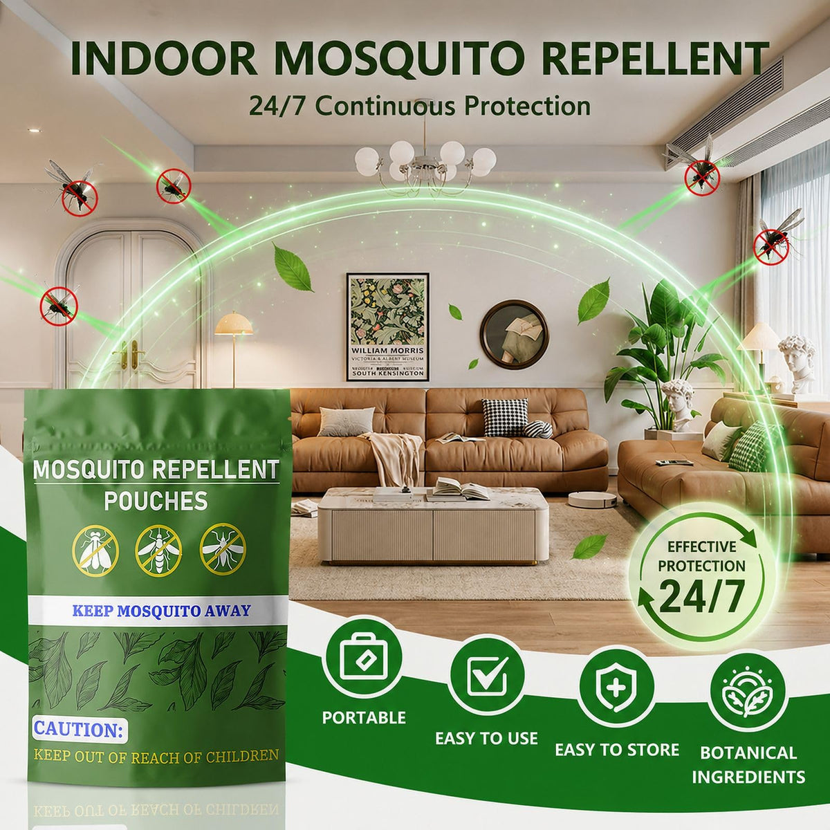 Natural Mosquito Repellent 10 Pouch T933472