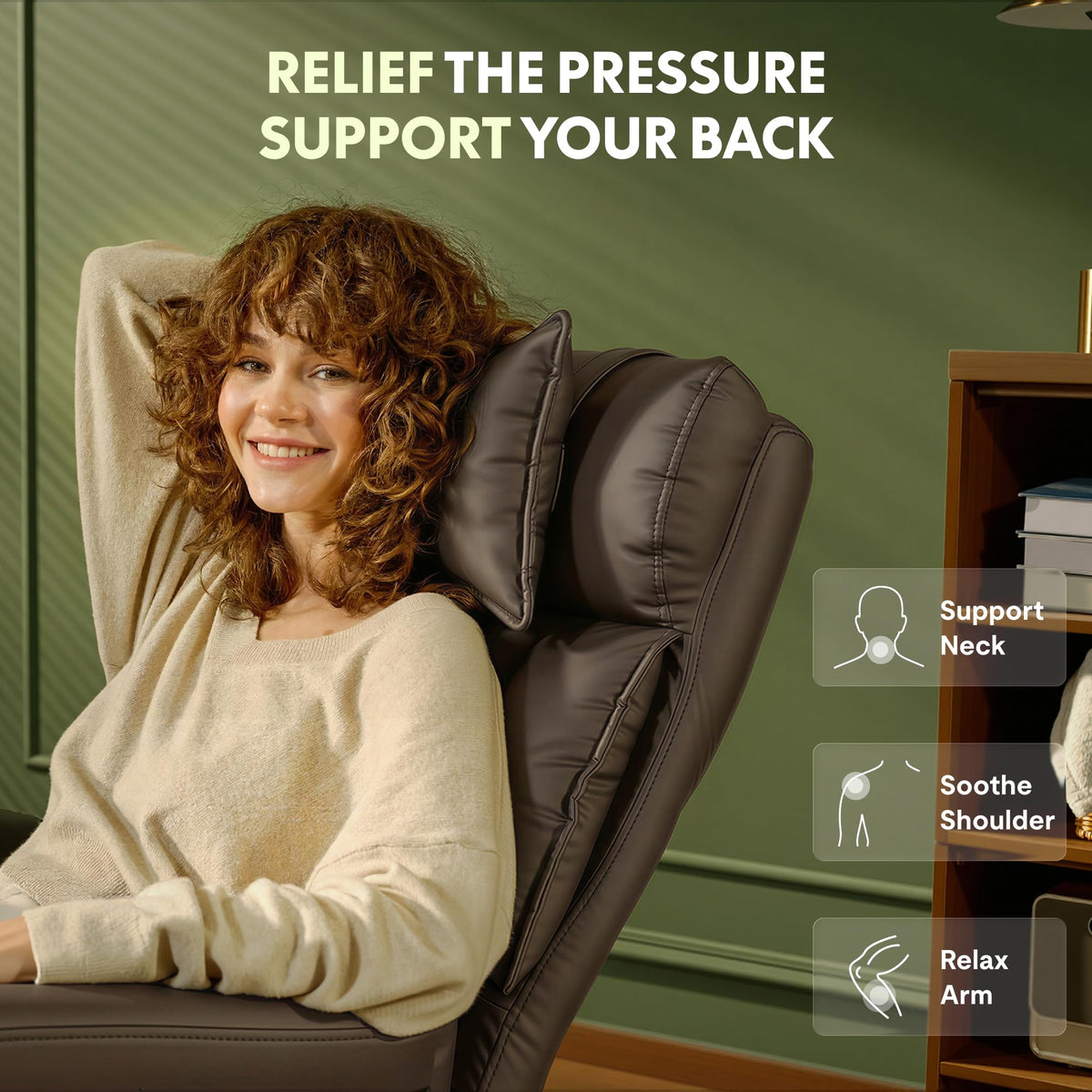 Oversized Brown Convertible Office Chair K3177