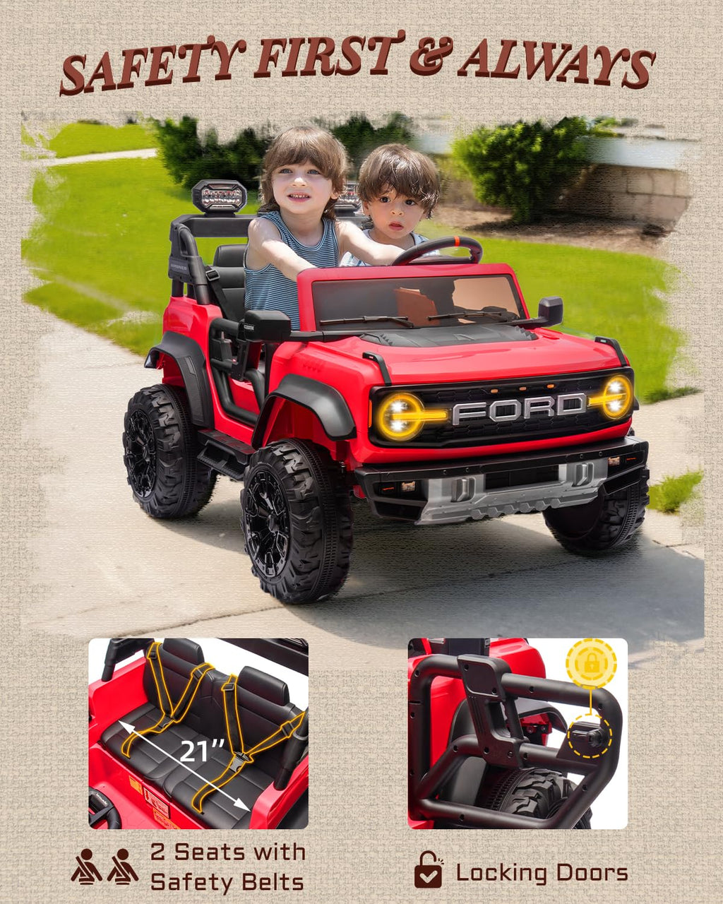 24V 2 Seater Kids Electric Ride on Truck with Remote Control Y853