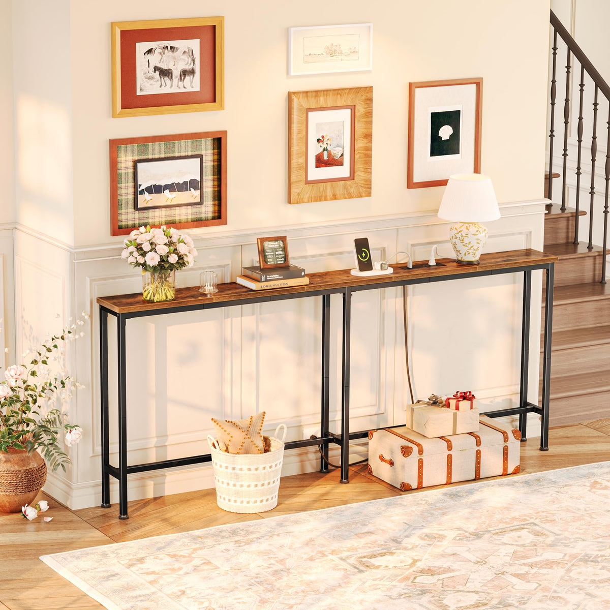 70.8 Inch Console Table with Charging Station I130