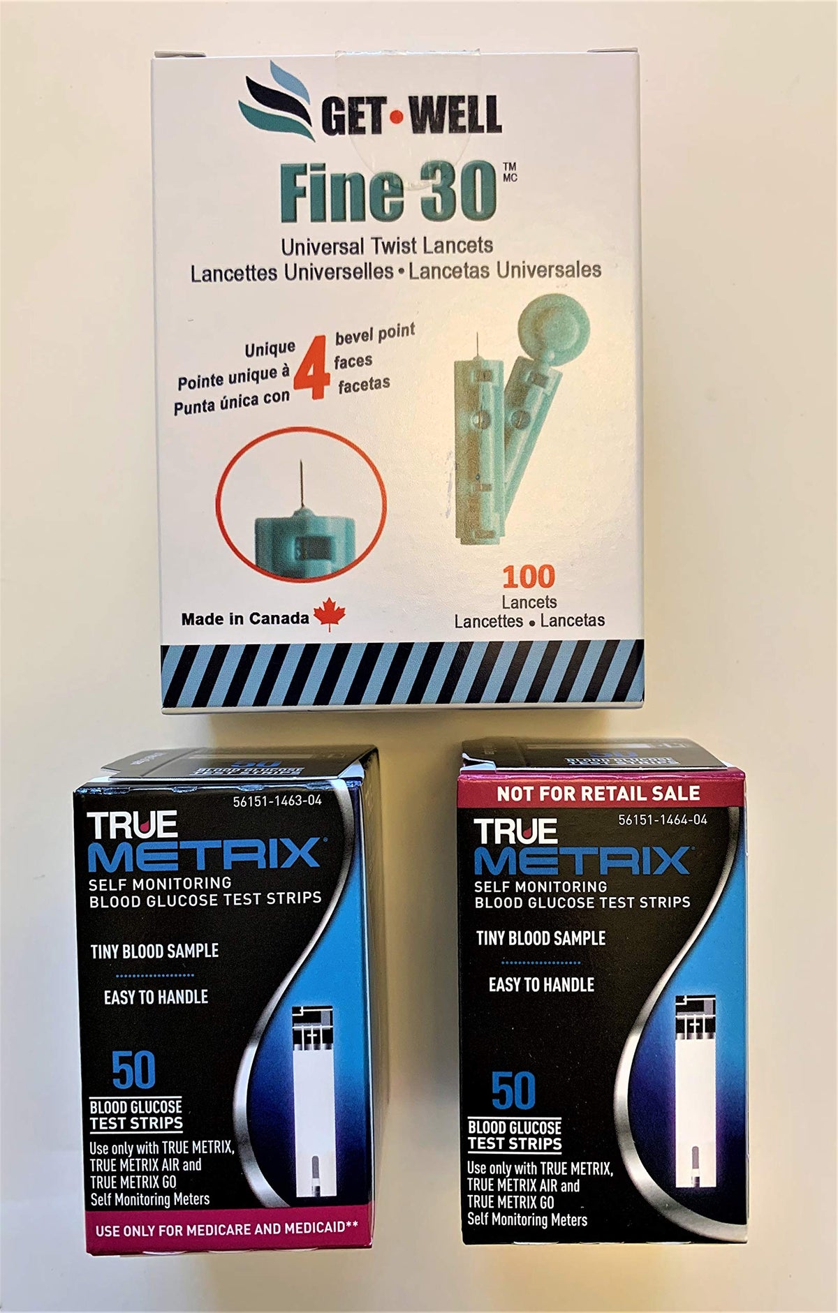 30g Twist Lancets 100 Ct Blood Glucose Test Strips O94056