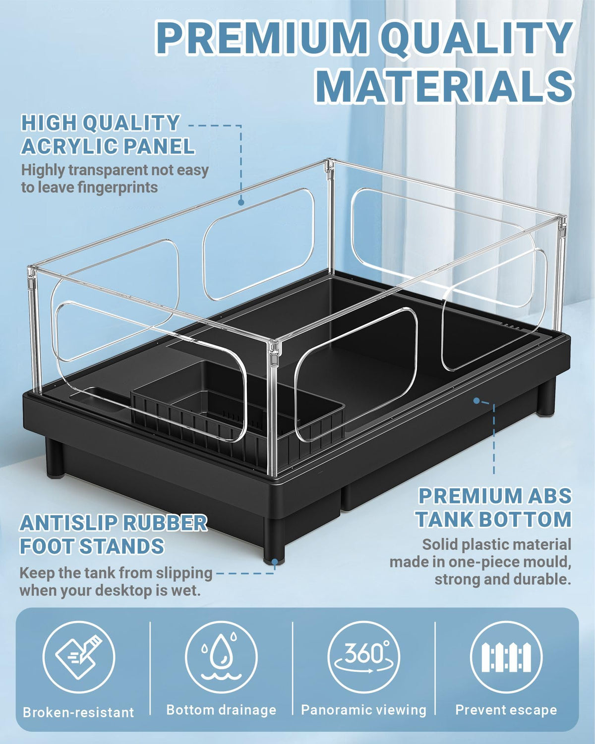Small Turtle Tank Kit with Adjustable Lamp and Filter H26892