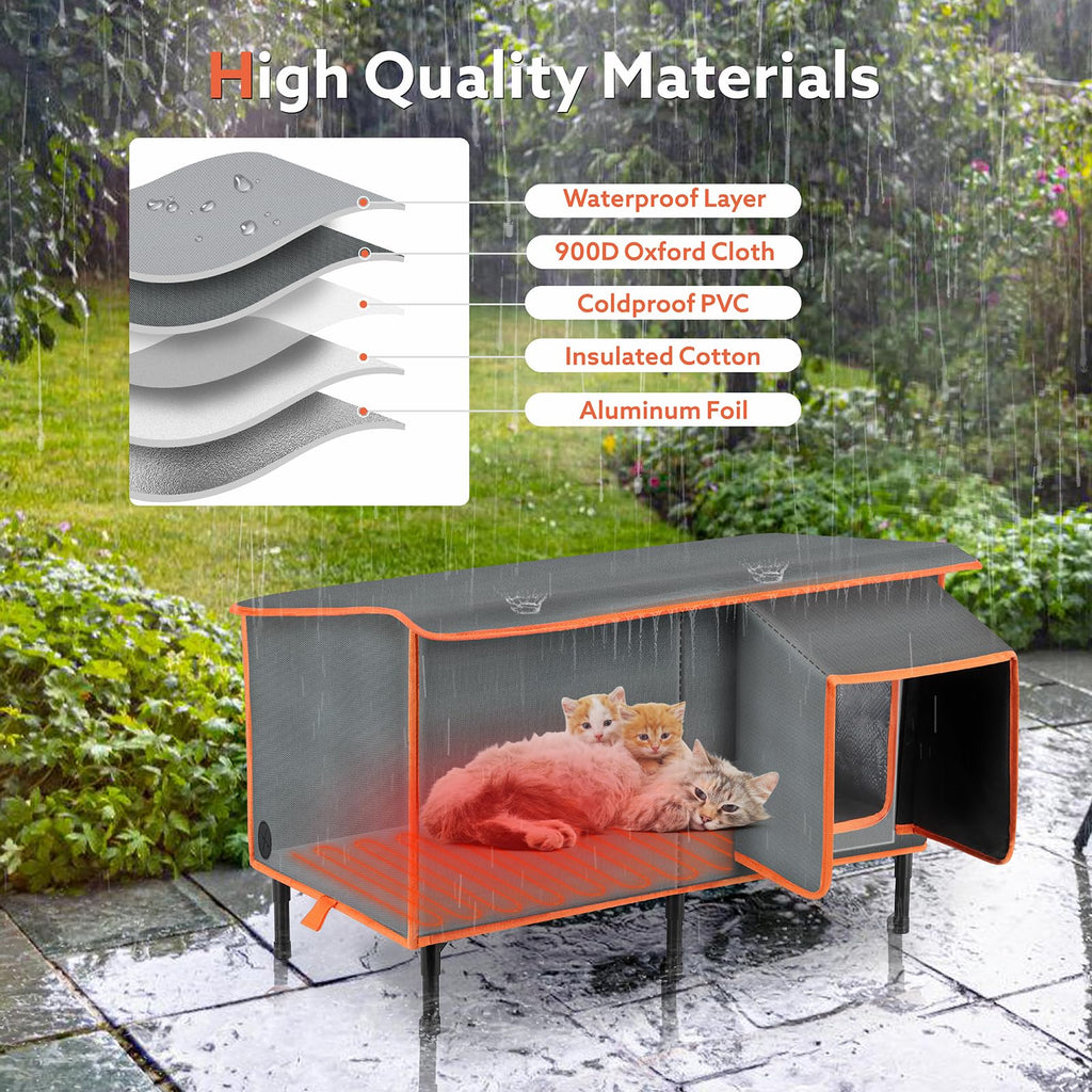 Heated Weatherproof Insulated Cat House C39519