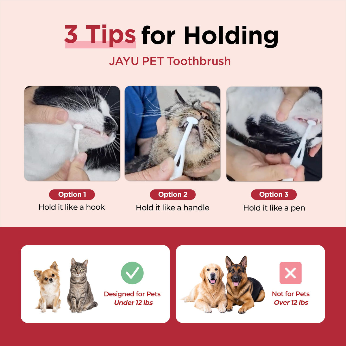 Micro Round Head Dog and Cat Toothbrush P9276