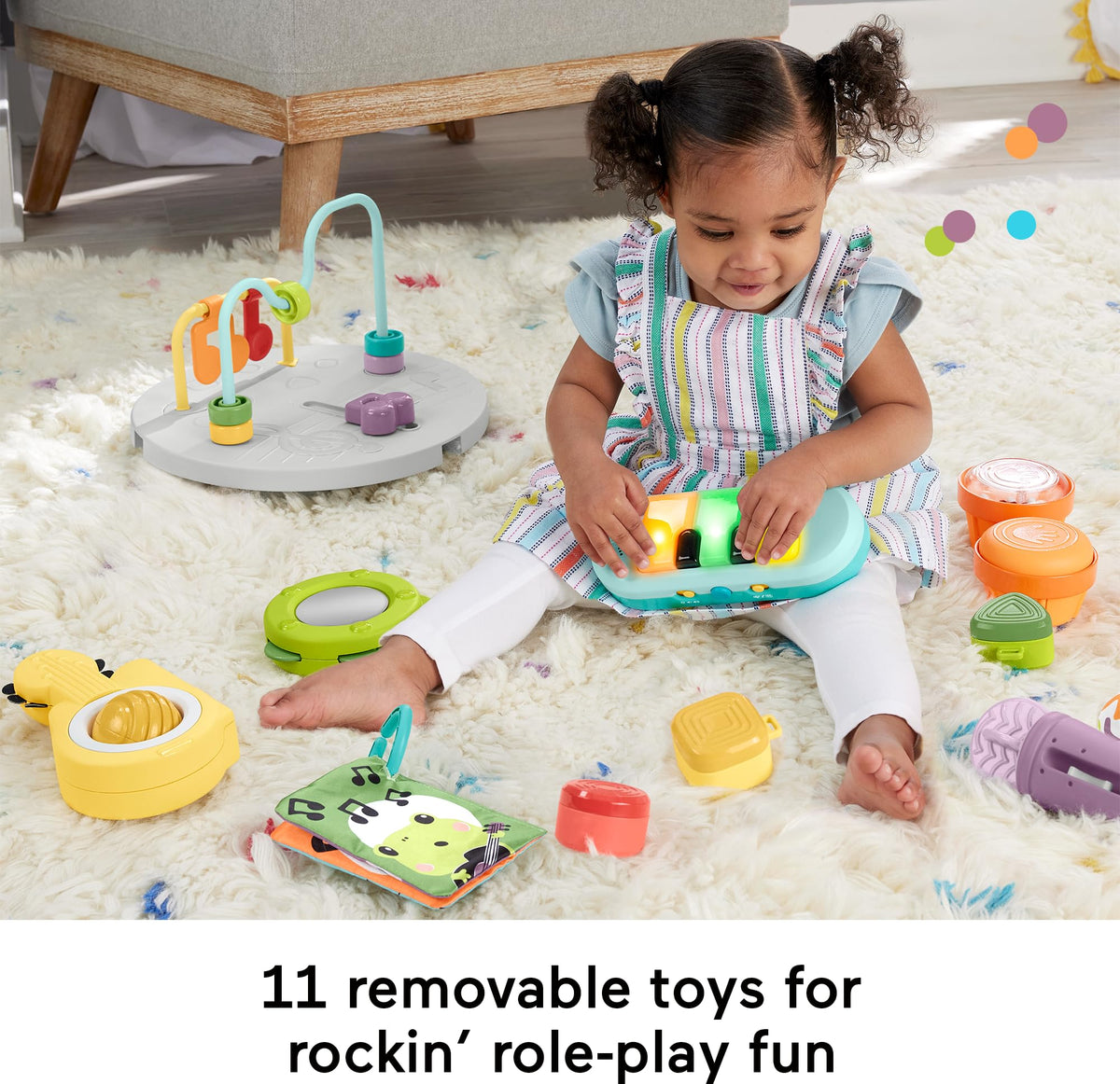 3-in-1 Activity Center & Play Table with Music Lights P8695