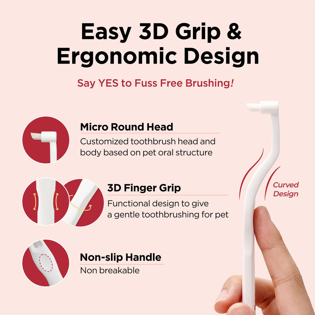 Micro Round Head Dog and Cat Toothbrush P9276