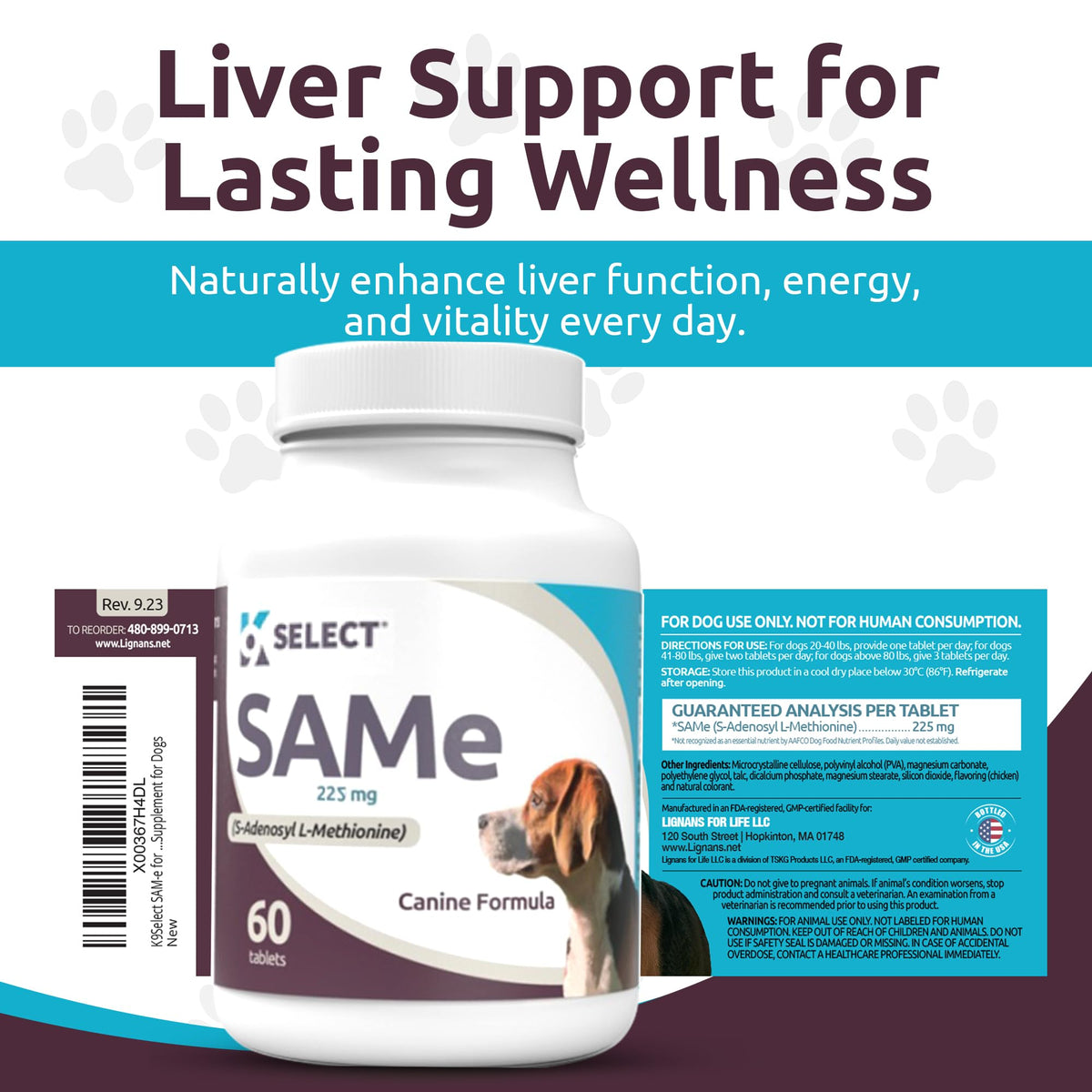 Dog Liver Supplement 60 Tablet 225mg Q923661