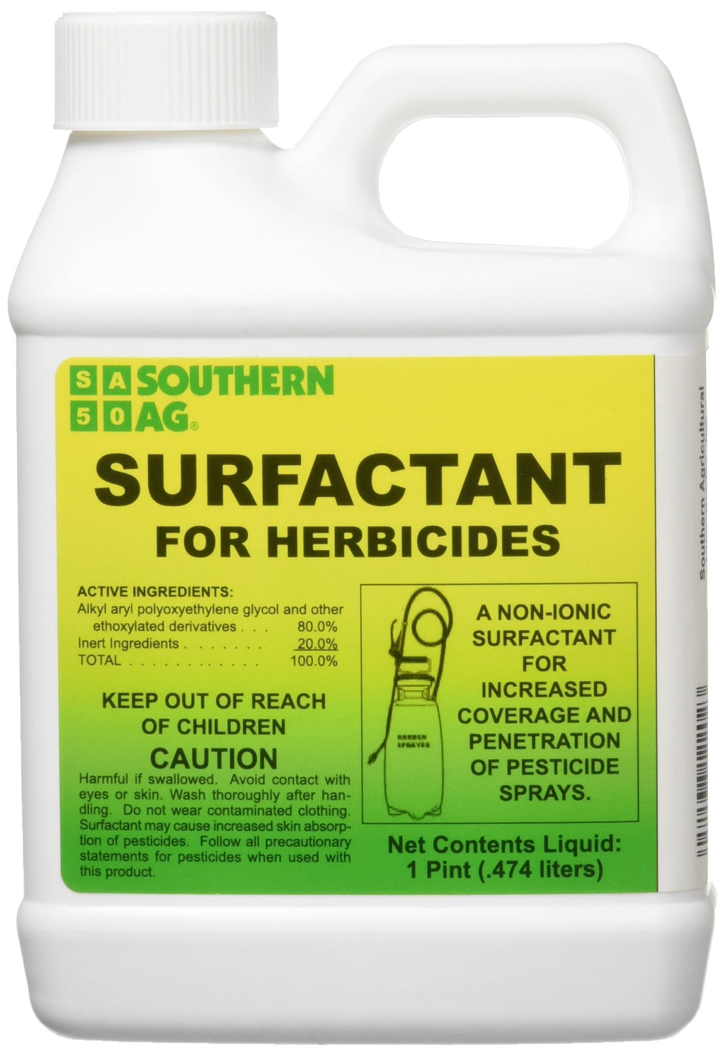 Battery Powered Backpack Sprayer, 4 gal, White & Surfactant for Herbicides Non-Ionic, 16oz M6140