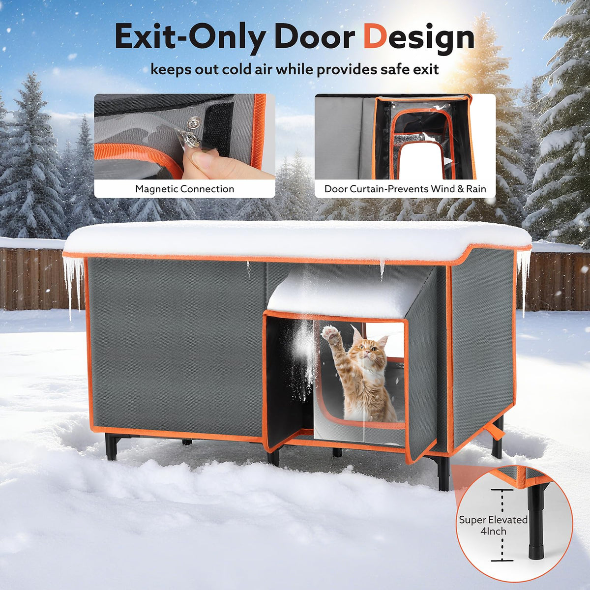 Heated Weatherproof Insulated Cat House C39519