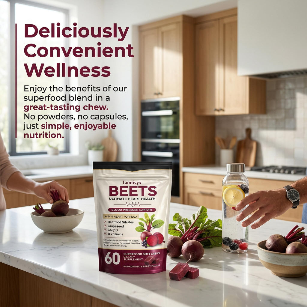 Beet Chews with Grape Seed Extract & CoQ10 - 60 Chews J716062