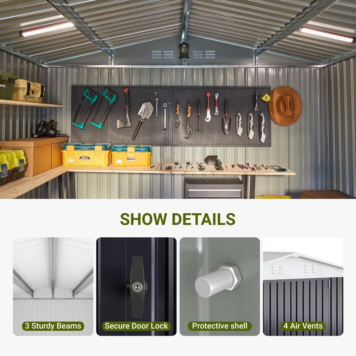 10x14 Outdoor Storage Metal Shed K157