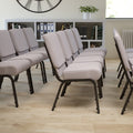 Gray Dot Fabric Stacking Church Chair F91258
