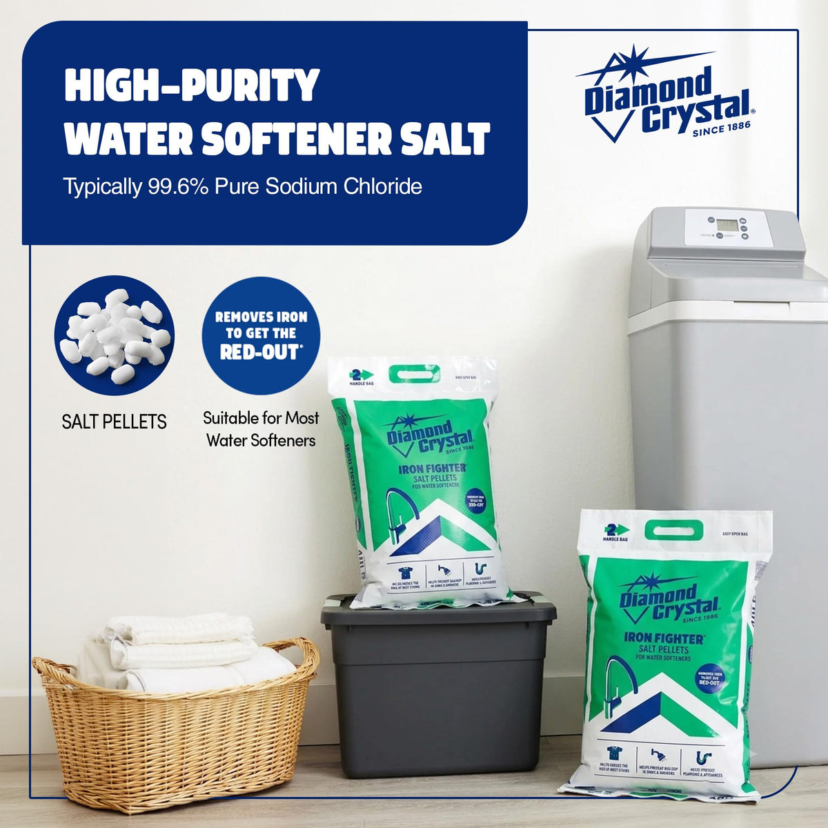 3 Pack Water Softener Salt Pellets, 40 lb K1260