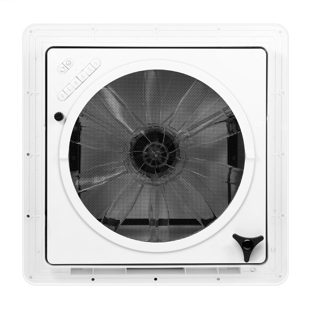 RV Roof Vent Fan 6-Speed-Reversible White G17660