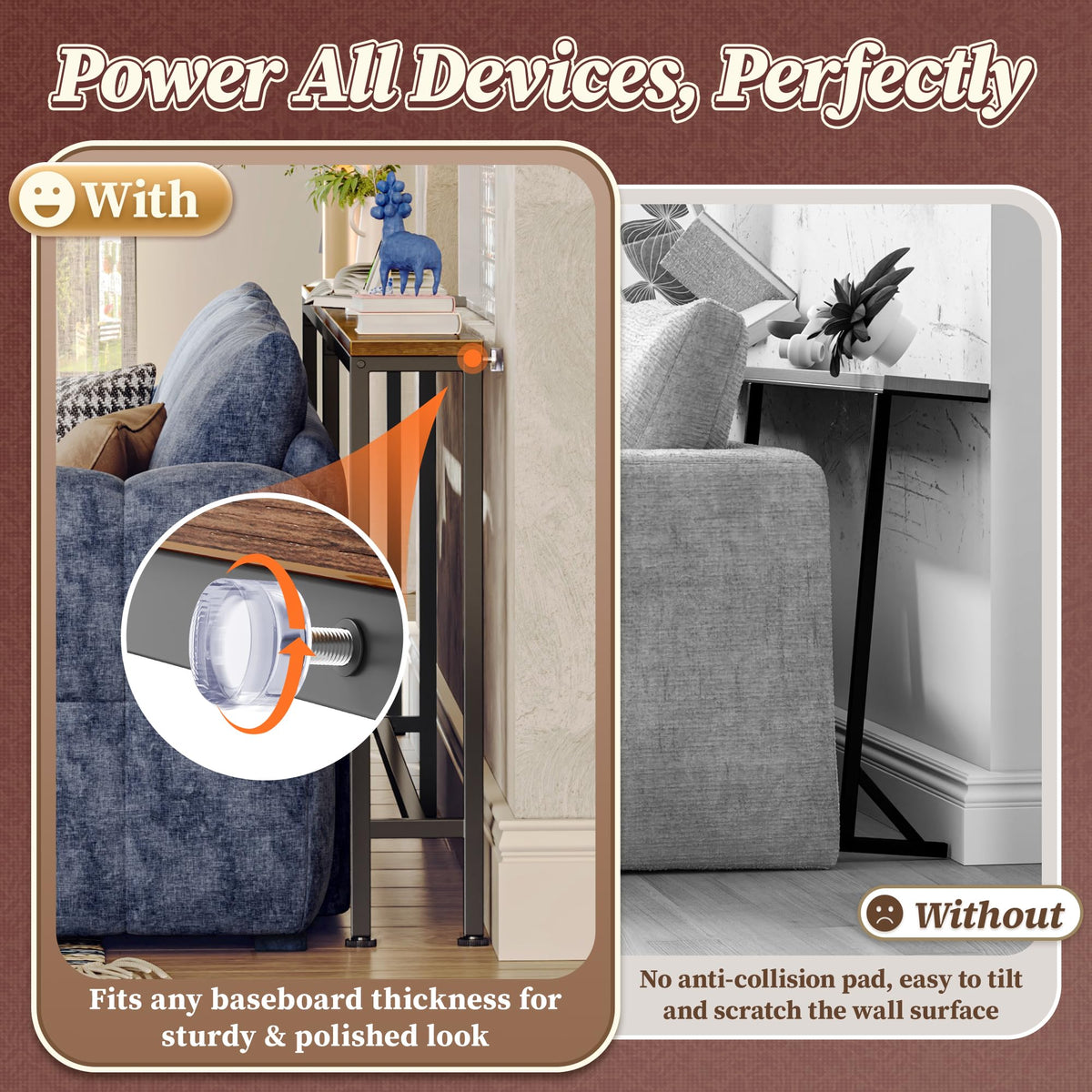 70.8 Inch Console Table with Charging Station I130