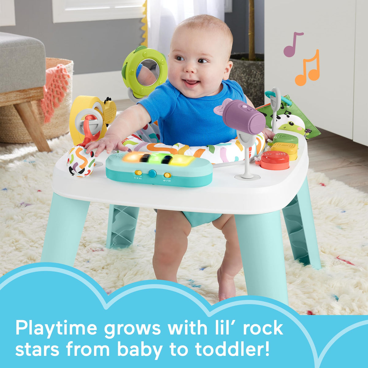 3-in-1 Activity Center & Play Table with Music Lights P8695