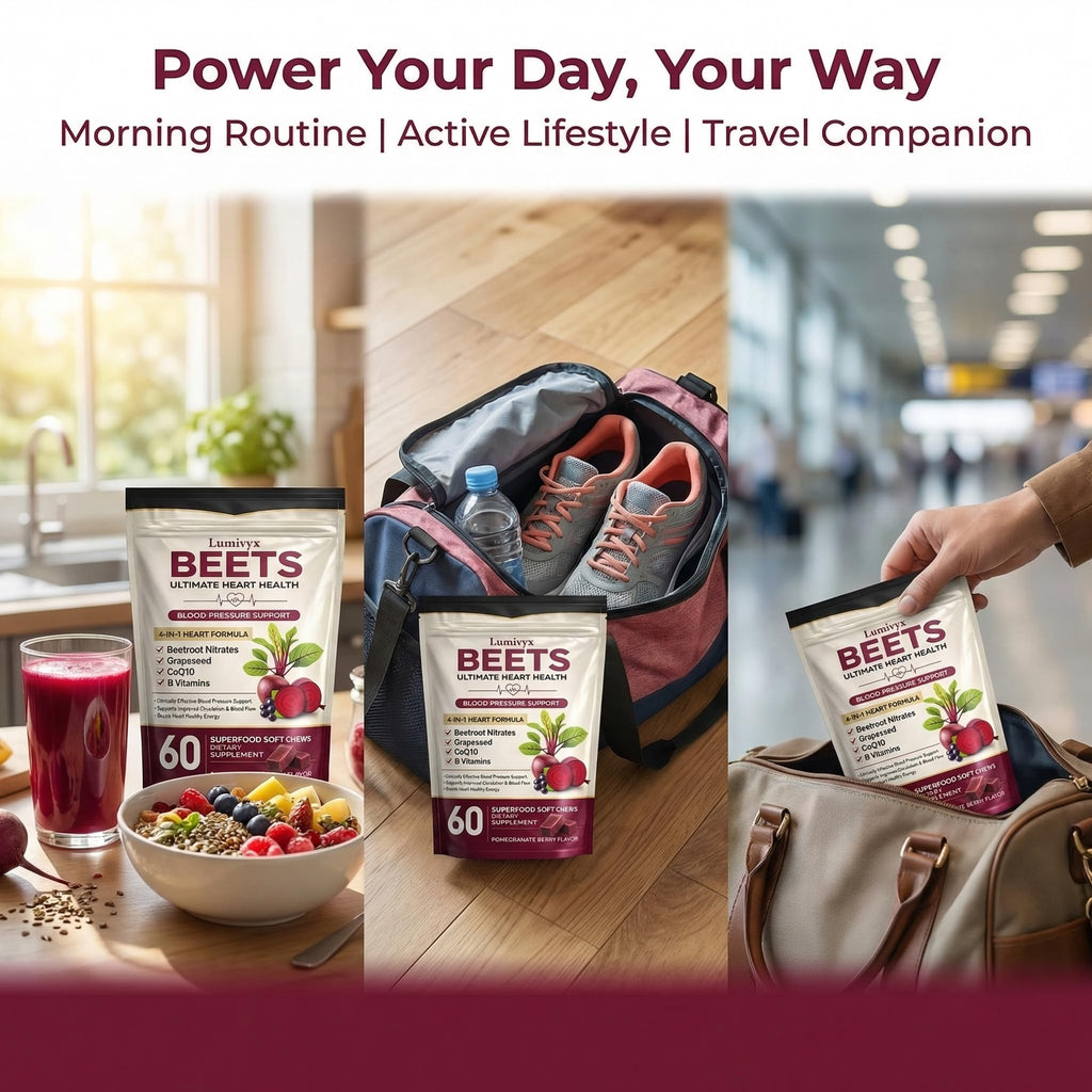 Beet Chews with Grape Seed Extract & CoQ10 - 60 Chews J716062