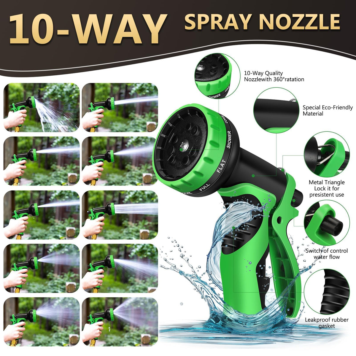 100 ft Heavy Duty No Kink Garden Hose W5105