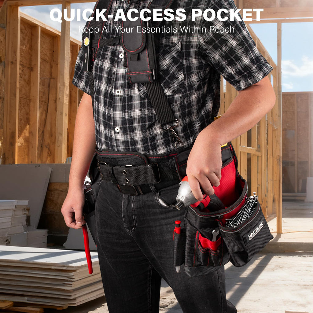 Heavy Duty 19-Pocket Tool Belt with Suspenders J917806