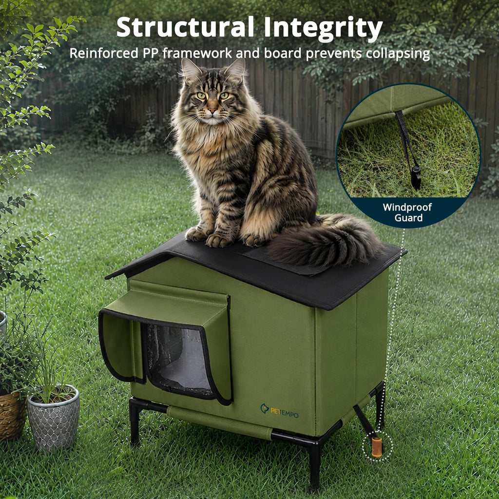 Weatherproof Insulated Outdoor Cat House F10388
