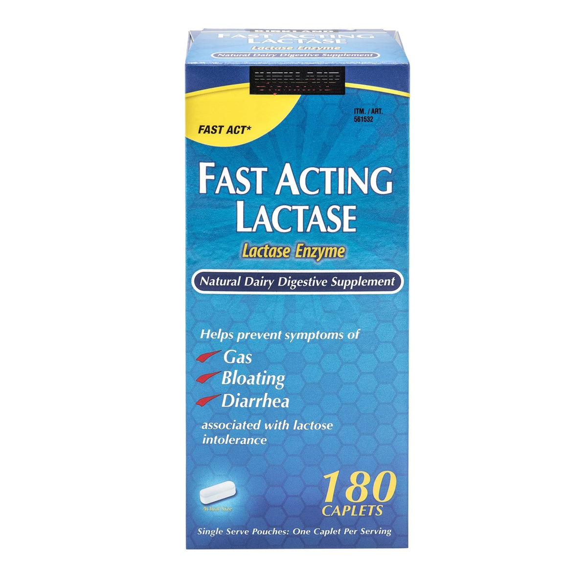 Fast Acting Lactase 9000 FCC Units 180 Caplets W52453