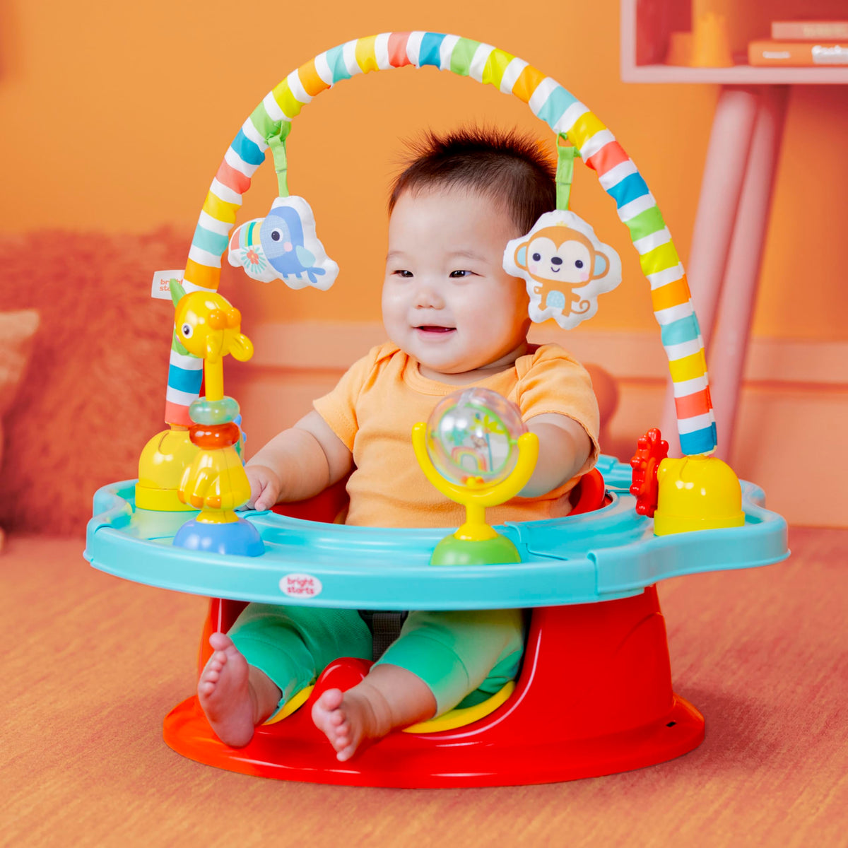 3-in-1 Baby Activity Seat with Toys, Snacking Tray, Booster Seat X687