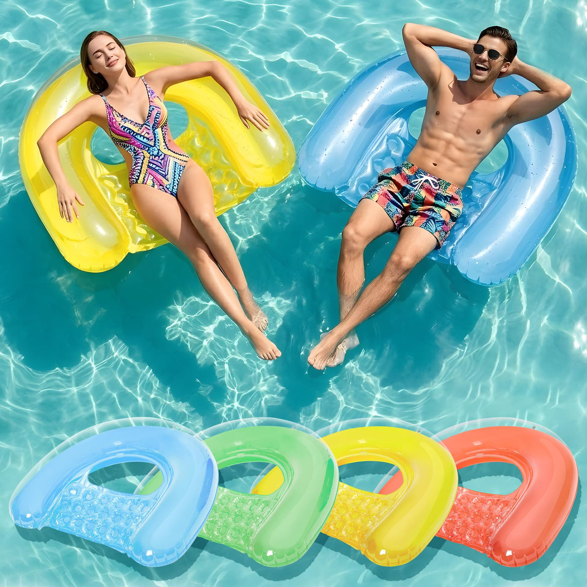 4 Pack Inflatable Pool Chair Float G5086