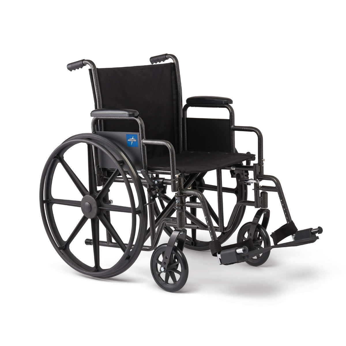 Folding Wheelchair with Swing-Back Desk-Length Arms and Swing-Away Footrests R978