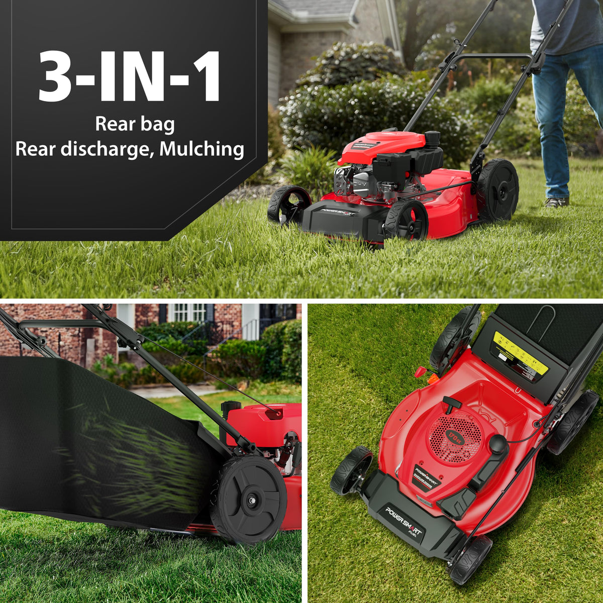 21-Inch 3-in-1 Gas Self-Propelled Lawn Mower R576357