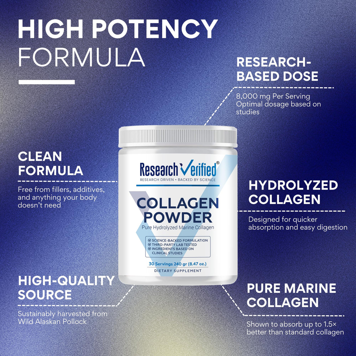 Hydrolyzed Marine Collagen Powder Unflavored A311069